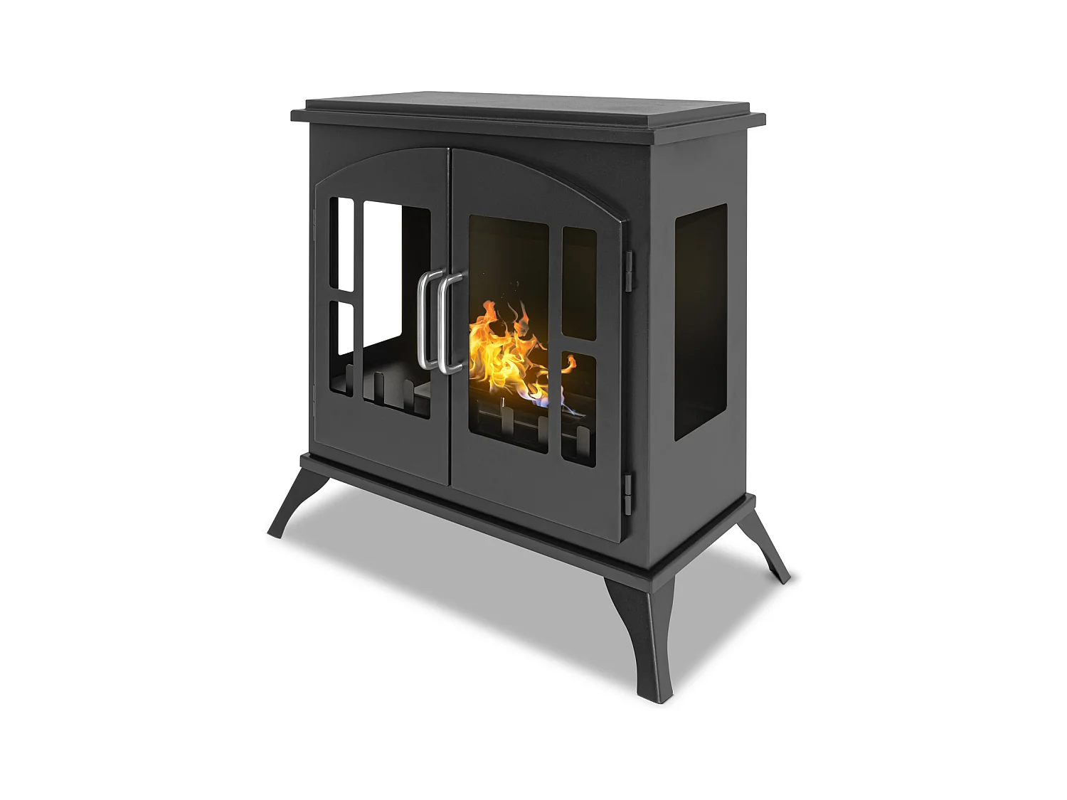 Iside - Cheminée au bioéthanol de sol freestanding, style vintage, 54x30xH55 cm