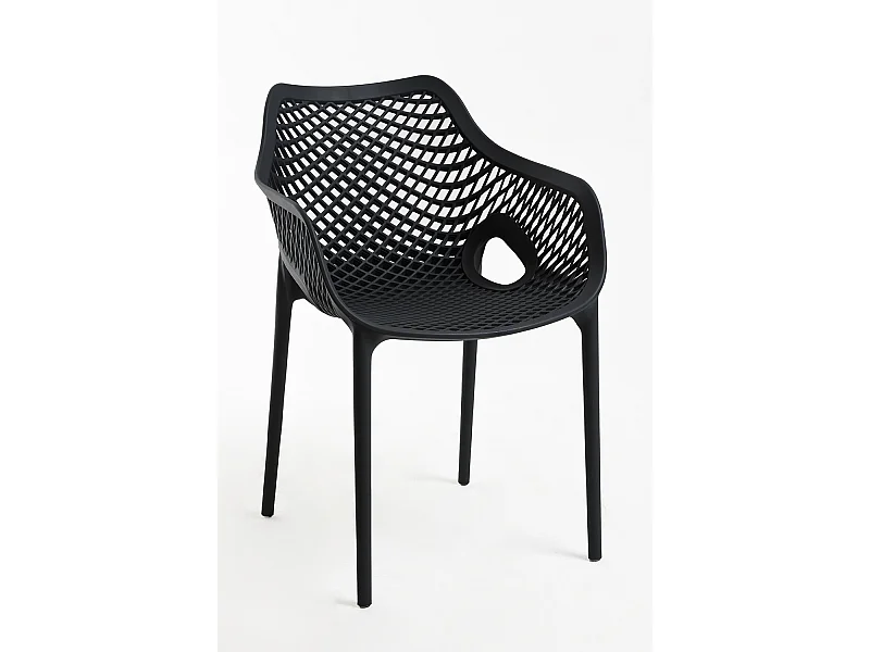 Sillas Comedor - Silla Kusin con Brazos - Negro