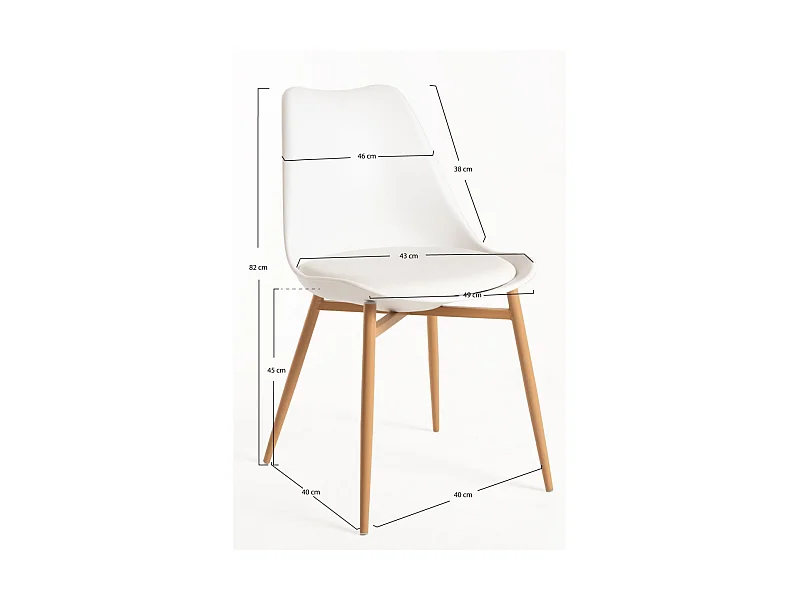 Sillas Comedor - Silla Raler - Blanco