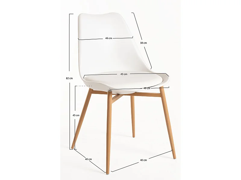Sillas Comedor - Silla Raler - Blanco