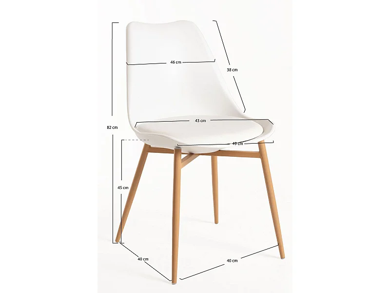 Sillas Comedor - Silla Raler - Blanco