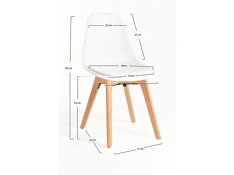 Sillas Comedor - Silla Dami - Blanco