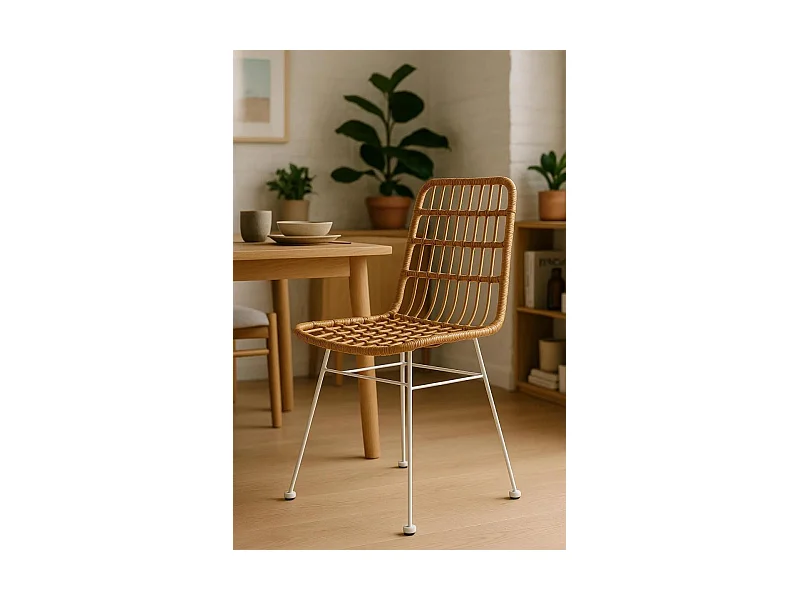 Sillas Comedor - Silla Natur - Blanco