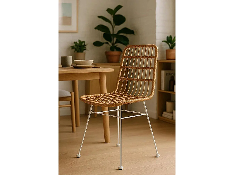 Sillas Comedor - Silla Natur - Blanco