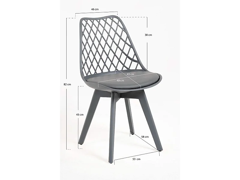 Sillas Comedor - Silla Mima Suprym - Gris oscuro