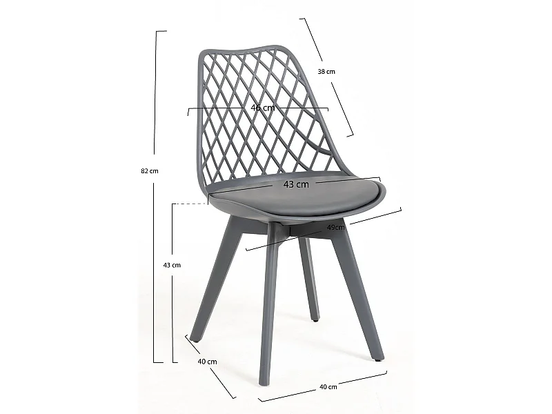 Sillas Comedor - Silla Mima Suprym - Gris oscuro