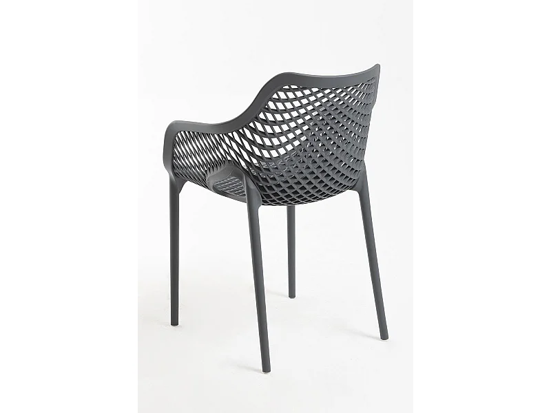 Sillas Comedor - Silla Kusin con Brazos - Gris oscuro