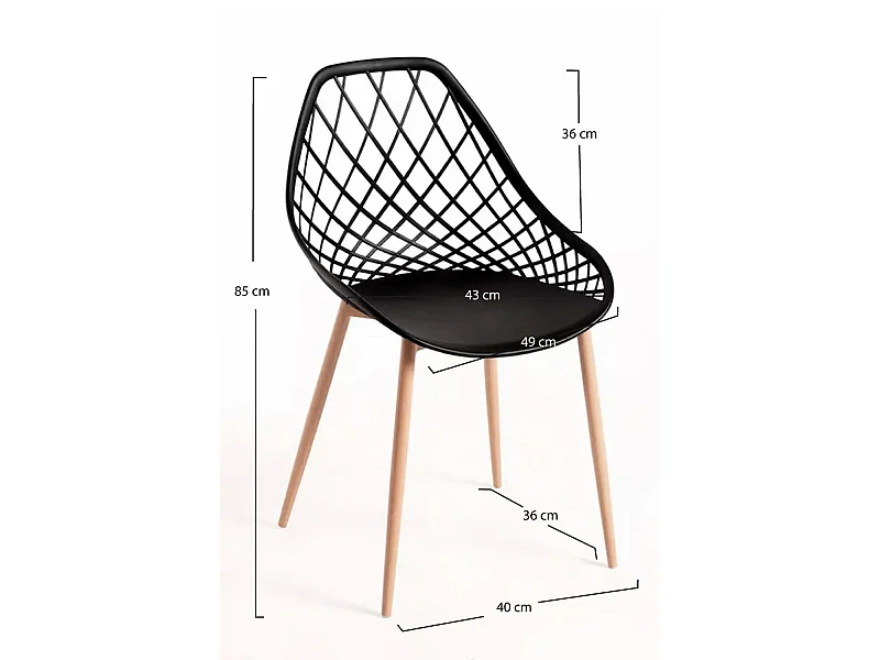 Sillas Comedor - Silla Net - Negro