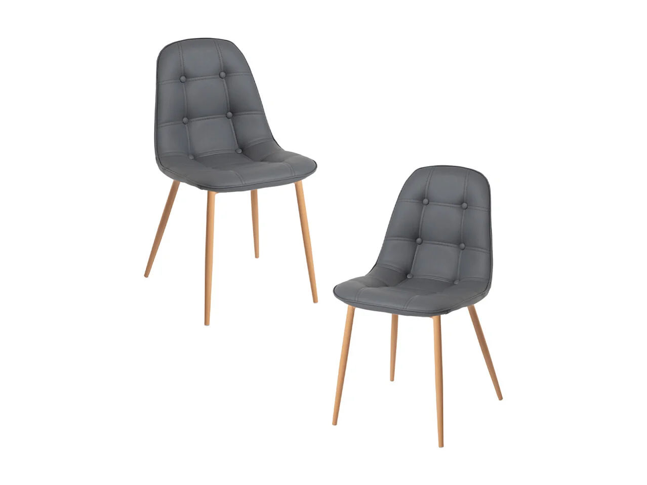 Packs Sillas Comedor - Pack 2 Sillas Plazi - Gris oscuro