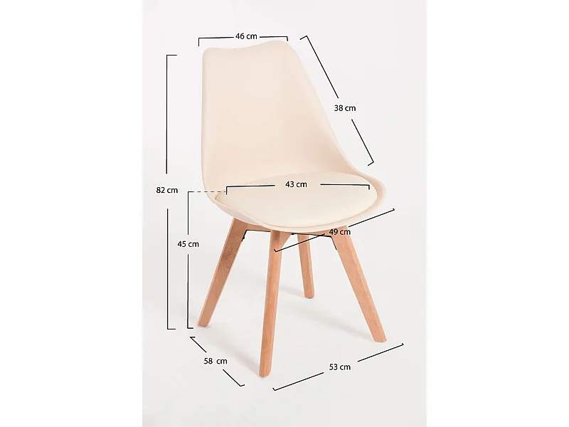 Packs Sillas Comedor - Pack 4 Sillas Synk Basic - Beige