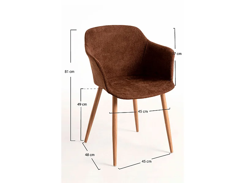 Packs Sillas Comedor - Pack 6 Sillas Kivi Tela - Marrón