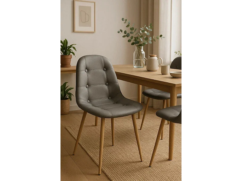 Sillas Comedor - Silla Plazi - Gris oscuro