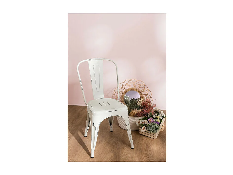 Sillas Comedor - Silla Torix Vintage - Blanco vintage
