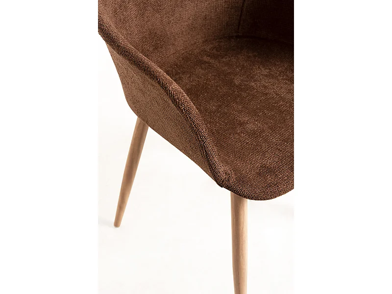 Packs Sillas Comedor - Pack 2 Sillas Kivi Tela - Marrón