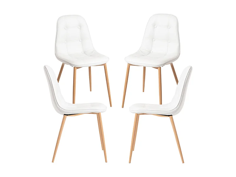 Packs Sillas Comedor - Pack 4 Sillas Plazi - Blanco