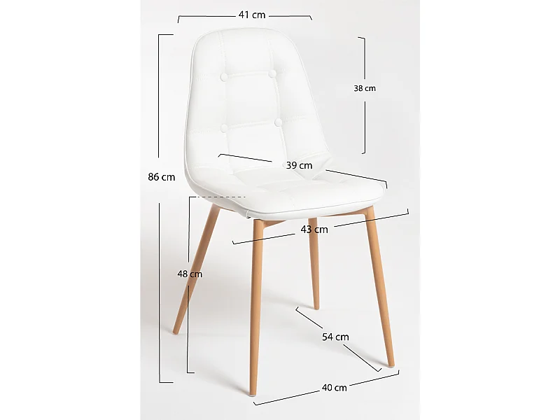 Packs Sillas Comedor - Pack 4 Sillas Plazi - Blanco