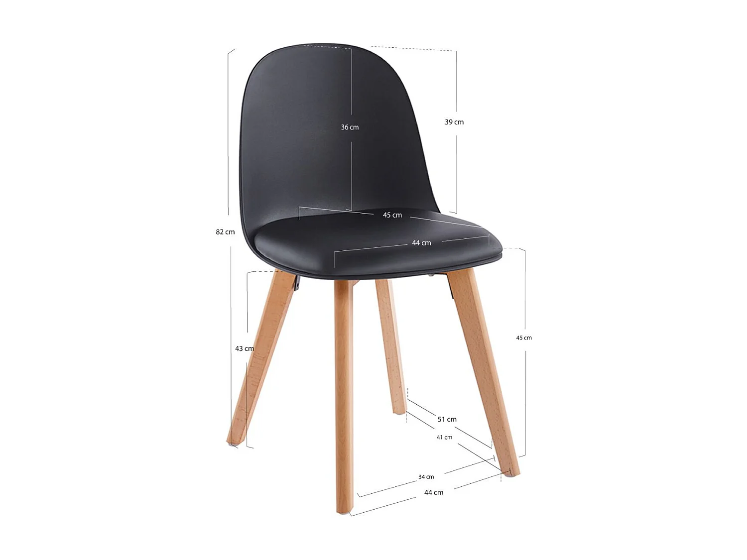 Sillas Comedor - Silla Munay - Negro