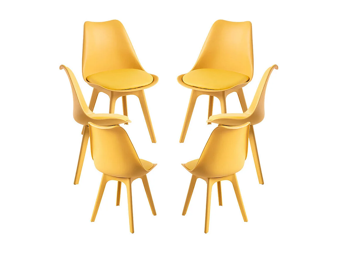 Packs Sillas Comedor - Pack 6 Sillas Synk Suprym - Amarillo