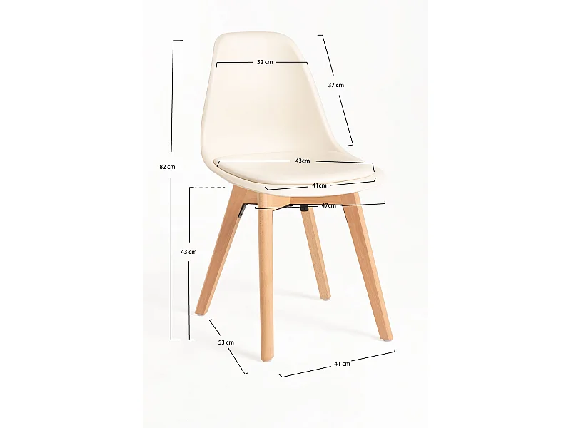 Sillas Comedor - Silla Dami - Beige