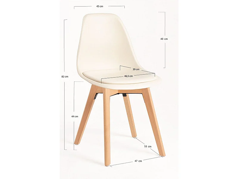 Sillas Comedor - Silla Dami - Beige