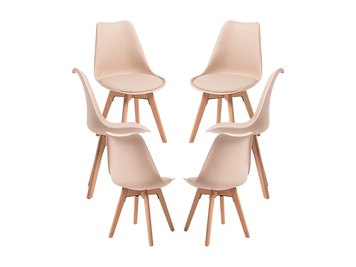 Packs Sillas Comedor - Pack 6 Sillas Synk Basic - Beige