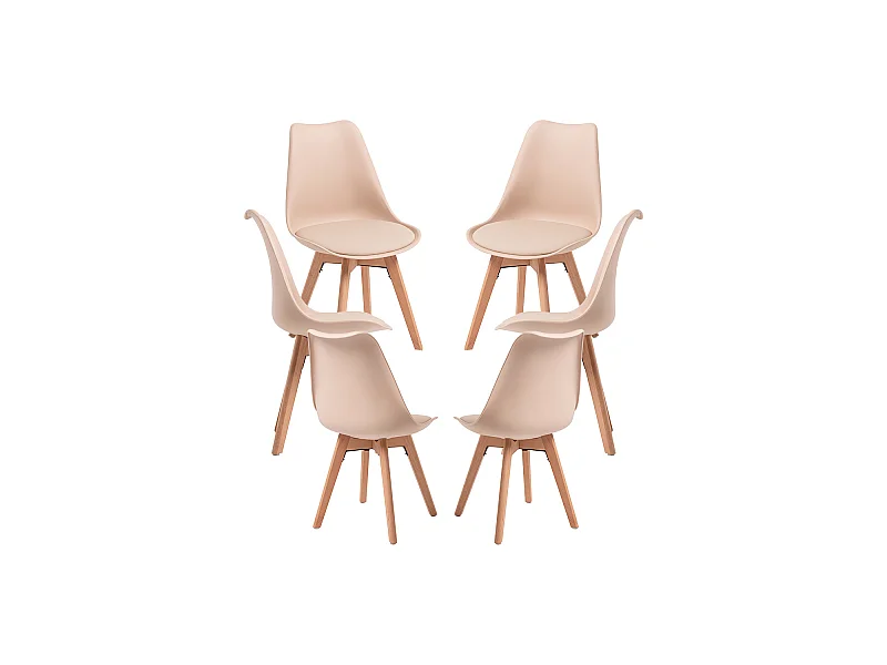 Packs Sillas Comedor - Pack 6 Sillas Synk Basic - Beige