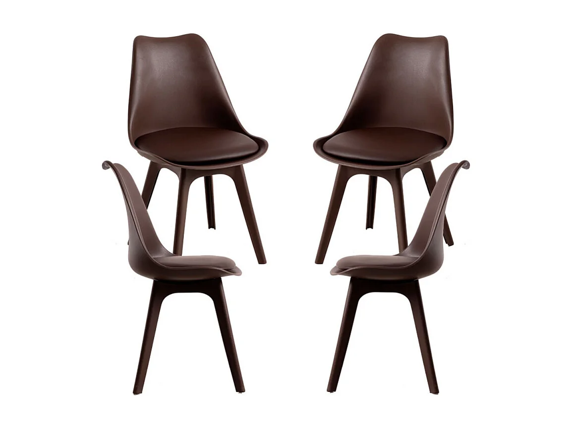 Packs Sillas Comedor - Pack 4 Sillas Synk Suprym - Marrón