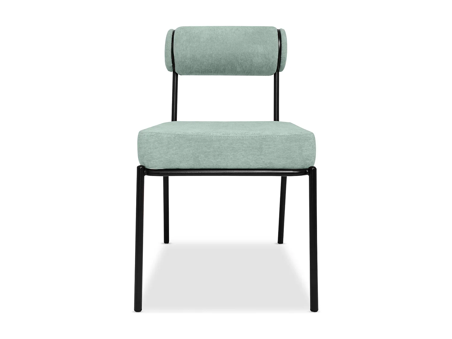 Jeju - Set di 2 sedie di design in metallo e velluto a coste