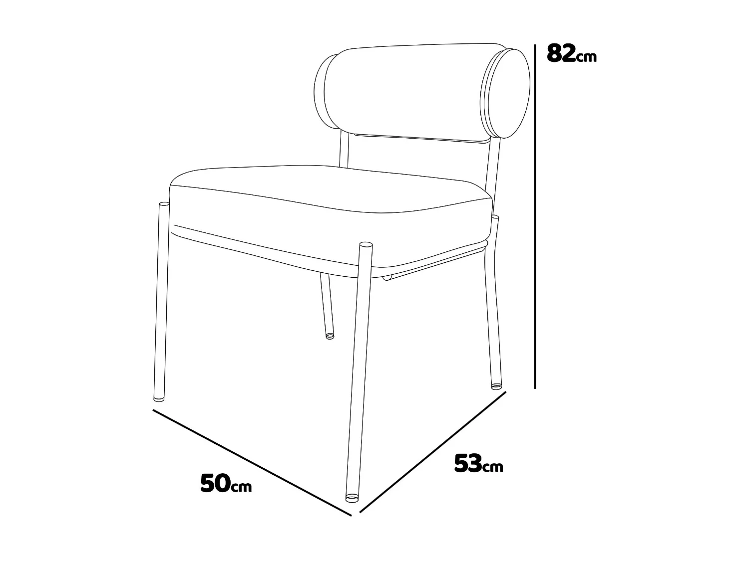 Jeju - Set di 2 sedie di design in metallo e velluto a coste