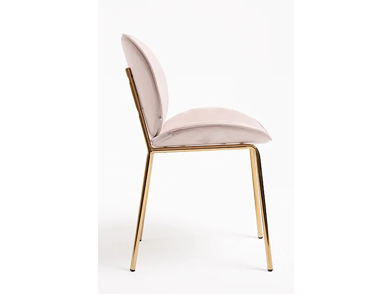 Sillas Comedor - Silla Garry Golden Terciopelo - Rosa claro
