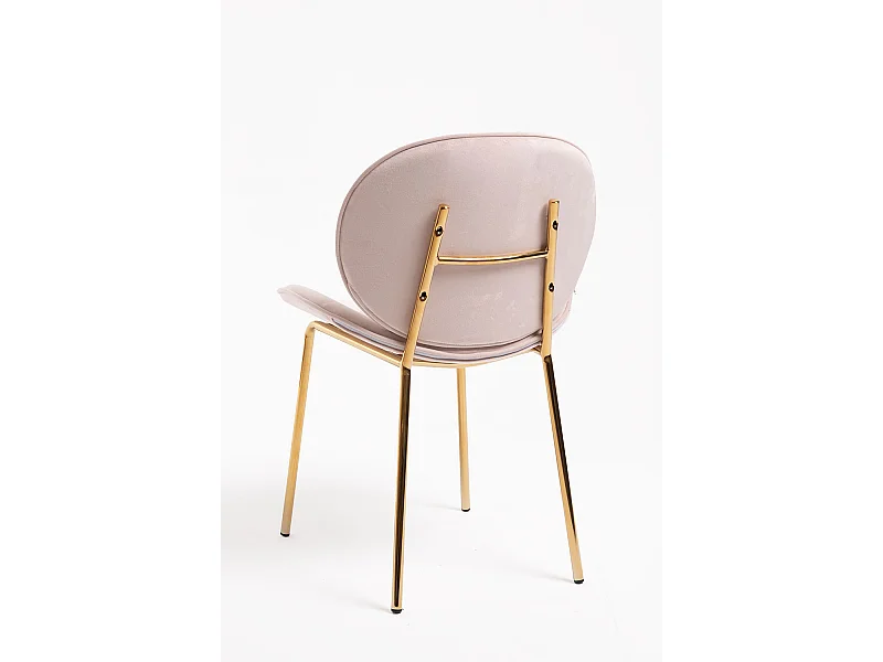 Sillas Comedor - Silla Garry Golden Terciopelo - Rosa claro