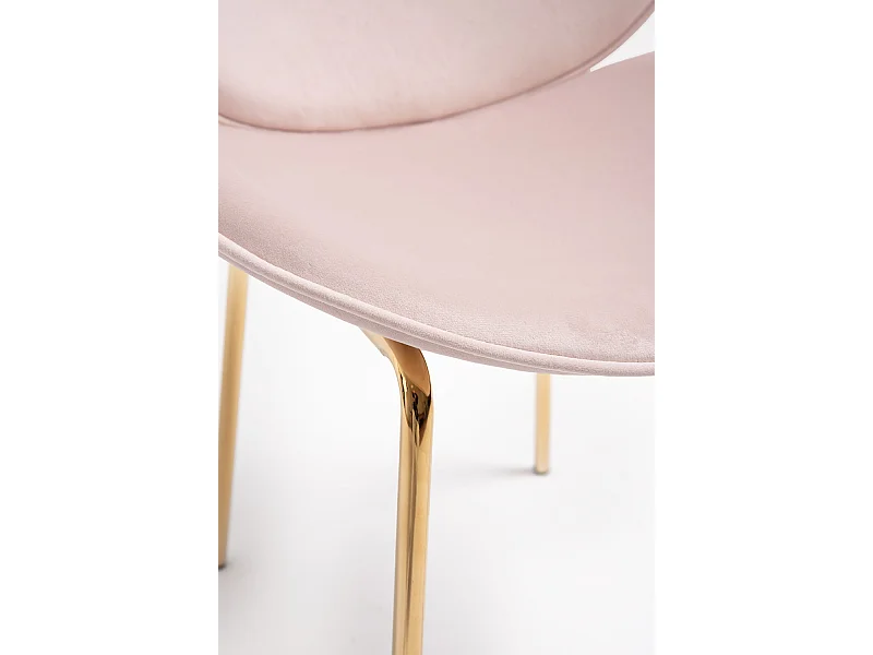 Sillas Comedor - Silla Garry Golden Terciopelo - Rosa claro