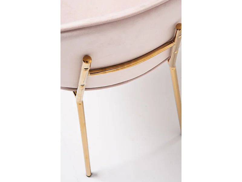 Sillas Comedor - Silla Garry Golden Terciopelo - Rosa claro