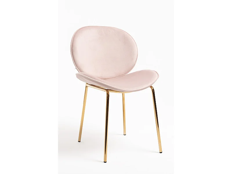 Sillas Comedor - Silla Garry Golden Terciopelo - Rosa claro