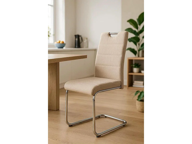 Sillas Comedor - Silla Hallen Tela - Beige