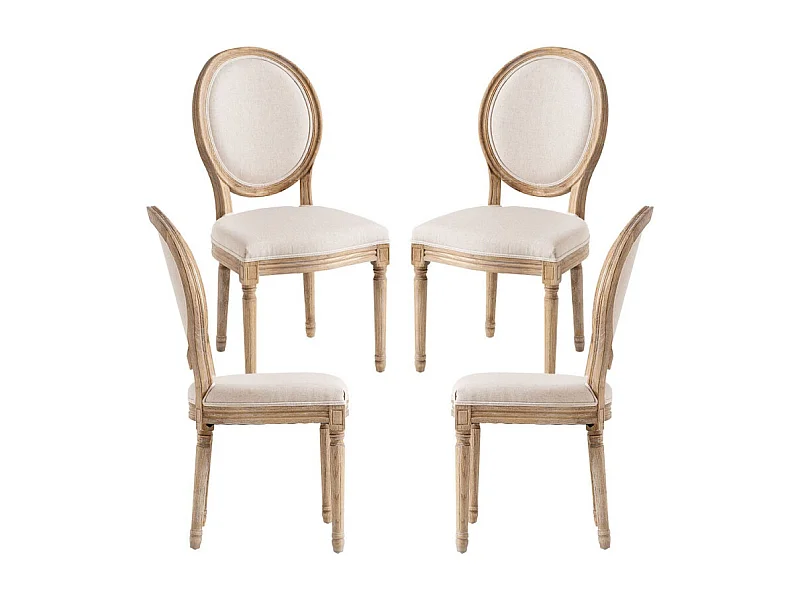 Packs Sillas Comedor - Pack 4 Sillas Palace - Crema