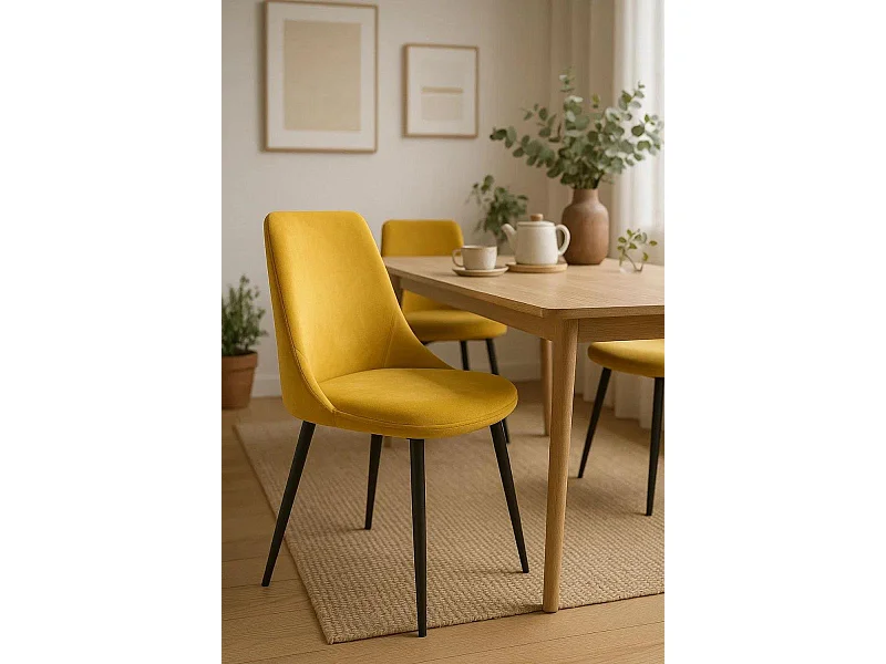 Sillas Comedor - Silla Ruva - Amarillo