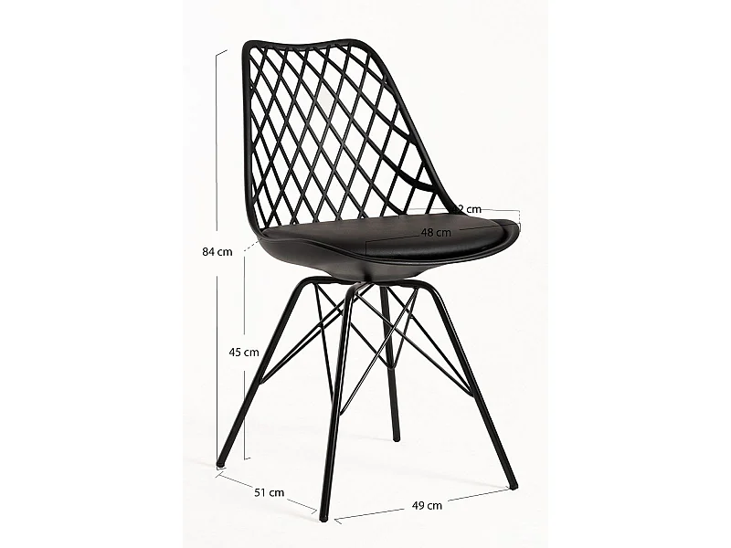 Sillas Comedor - Silla Iron Mima - Negro
