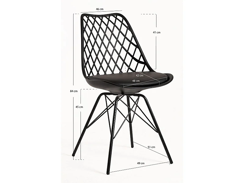 Sillas Comedor - Silla Iron Mima - Negro