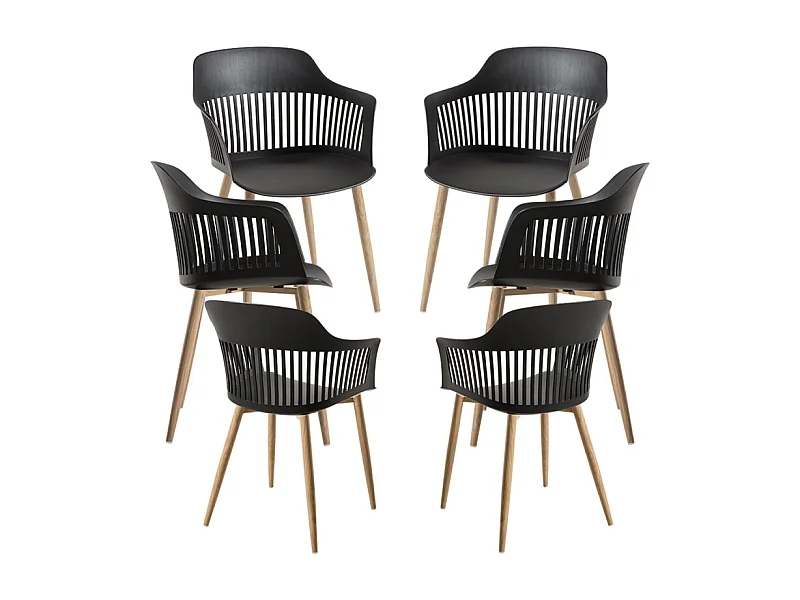 Packs Sillas Comedor - Pack 6 Sillas Lisy - Negro