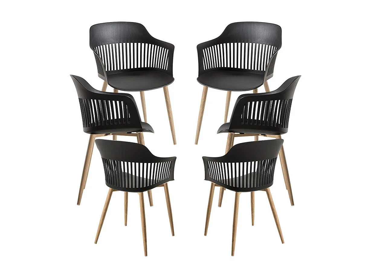 Packs Sillas Comedor - Pack 6 Sillas Lisy - Negro