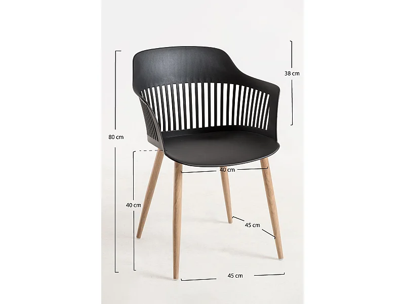 Sillas Comedor - Silla Lisy - Negro