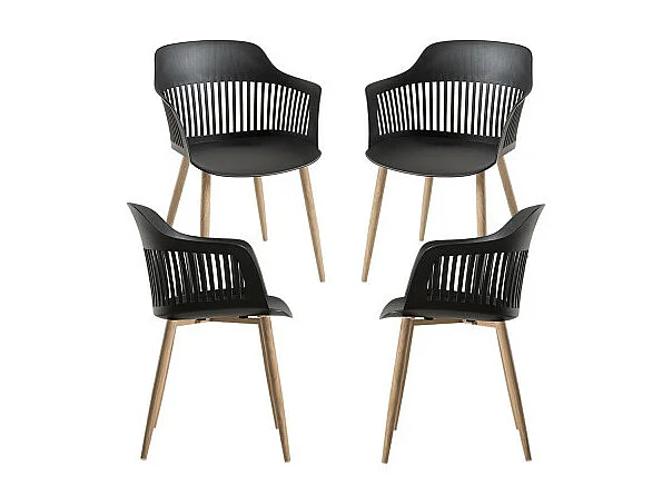 Packs Sillas Comedor - Pack 4 Sillas Lisy - Negro