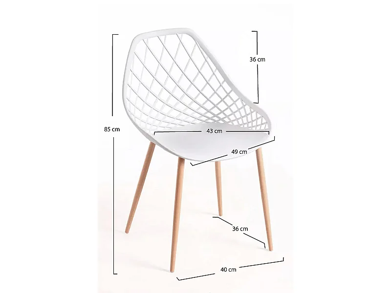 Sillas Comedor - Silla Net - Blanco