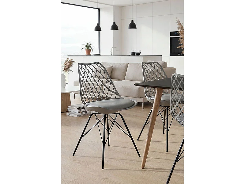Sillas Comedor - Silla Iron Mima - Gris claro