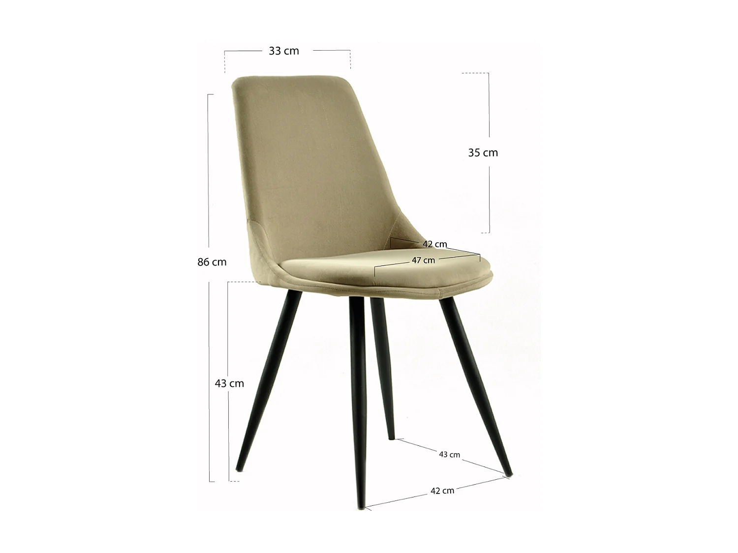 Sillas Comedor - Silla Ruva - Beige