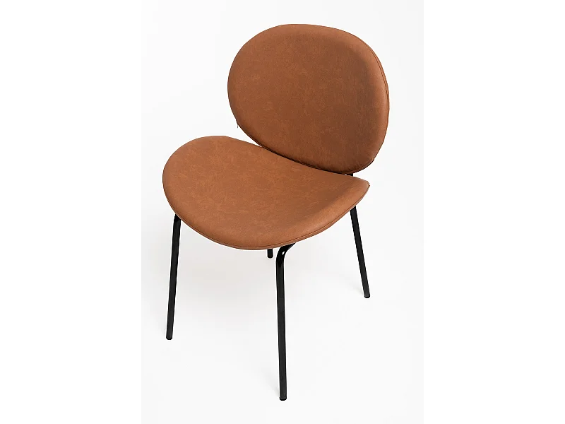 Sillas Comedor - Silla Garry Polipiel - Marrón