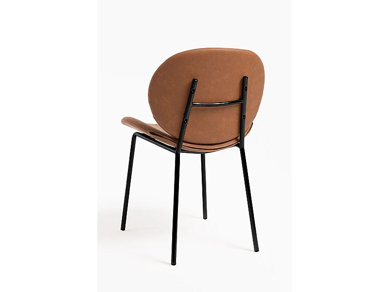 Sillas Comedor - Silla Garry Polipiel - Marrón