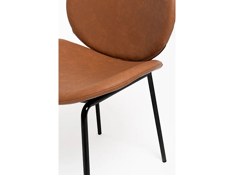 Sillas Comedor - Silla Garry Polipiel - Marrón