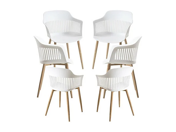 Packs Sillas Comedor - Pack 6 Sillas Lisy - Blanco